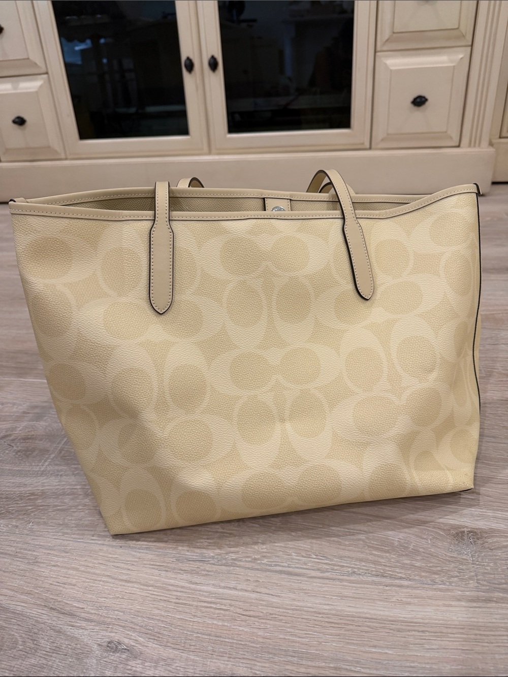 Coach Yellow Signature Canvas Tote - Picture 3 of 3